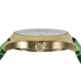 Gucci G Timeless Quartz Green Dial Green Leather Strap Watch For Women - YA1264099