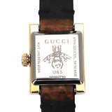 Gucci G Frame White Dial Brown Leather Strap Watch For Women - YA128523