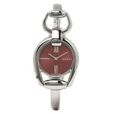 Gucci Horsebit Quartz Red Dial Silver Steel Strap Watch For Women - YA139502