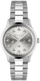 Gucci G Timeless Quartz Silver Dial Silver Steel Strap Watch for Men - YA1265031