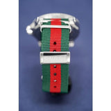 Gucci Dive White Dial Red & Green Nylon Strap Watch For Men - YA136207