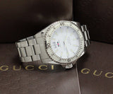 Gucci Dive Quartz White Dial Silver Steel Strap Watch for Men - YA136302