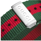 Gucci Dive Black Dial Green & Red Nylon Strap Watch For Men - YA136206