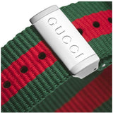 Gucci Dive White Dial Red & Green Nylon Strap Watch For Men - YA136207