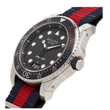 Gucci Dive Black Dial Red & Blue Nylon Strap Watch For Men - YA136210