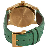 Gucci G Timeless Quartz Green Dial Green Leather Strap Watch For Women - YA1264099