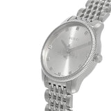 Gucci G Timeless Quartz Silver Dial Silver Steel Strap Watch For Women - YA1265019