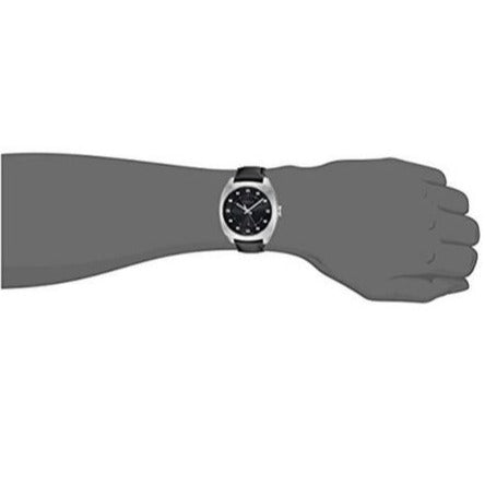 Gucci GG2570 Quartz Black Dial Black Leather Strap Watch For Men - YA142307