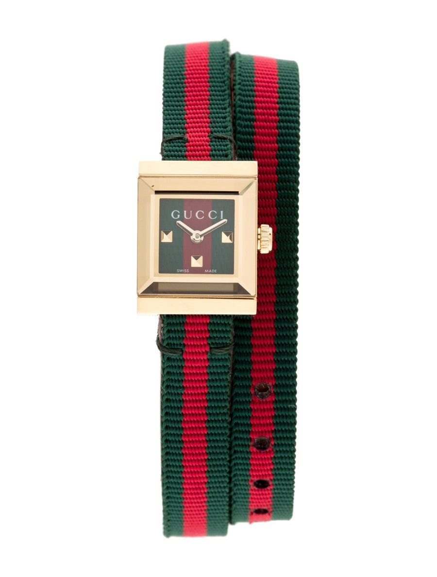 Gucci G-Frame Multicolored Red and Green Dial Watch For Women - YA128527