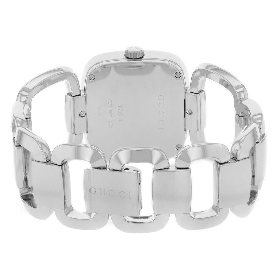 Gucci G Gucci Black Dial Silver Steel Strap Watch For Women - YA125407