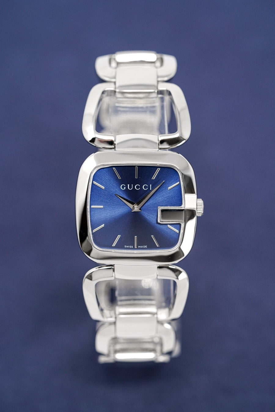 Gucci G Gucci Blue Dial Silver Steel Strap Watch For Women - YA125405