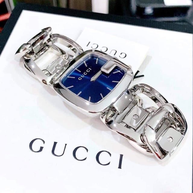 Gucci G Gucci Blue Dial Silver Steel Strap Watch For Women - YA125405