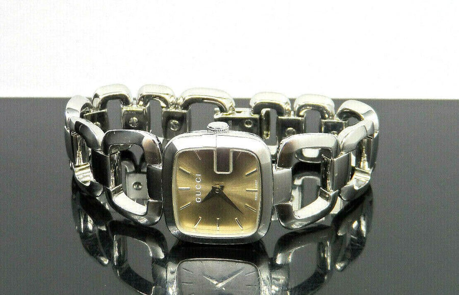 Gucci G Gucci Brown Dial Silver Steel Strap Watch For Women - YA125507