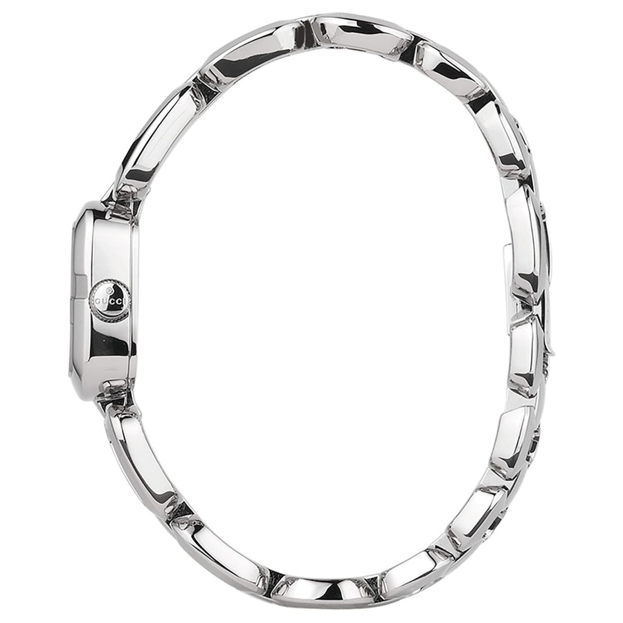 Gucci G Gucci Brown Dial Silver Steel Strap Watch For Women - YA125507