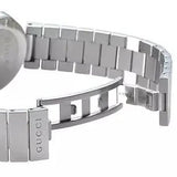 Gucci G Interlocking Black Dial Silver Steel Strap Watch For Women - YA133307