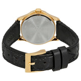 Gucci G Timeless Quartz Black Dial Black Leather Strap Watch For Women - YA126581A