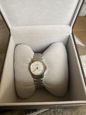 Gucci G Timeless Diamonds Mother of Pearl Dial Two Tone Mesh Bracelet Watch for Women - YA126513
