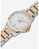 Gucci G Timeless Diamonds Mother of Pearl Dial Two Tone Steel Strap Watch For Women - YA126544