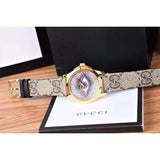 Gucci G Timeless Eye Beige Dial Beige Leather Strap Watch For Men - YA1264022