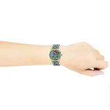 Gucci G Timeless Floral Turquoise Dial Turquoise Leather Strap Watch For Women - YA1264085