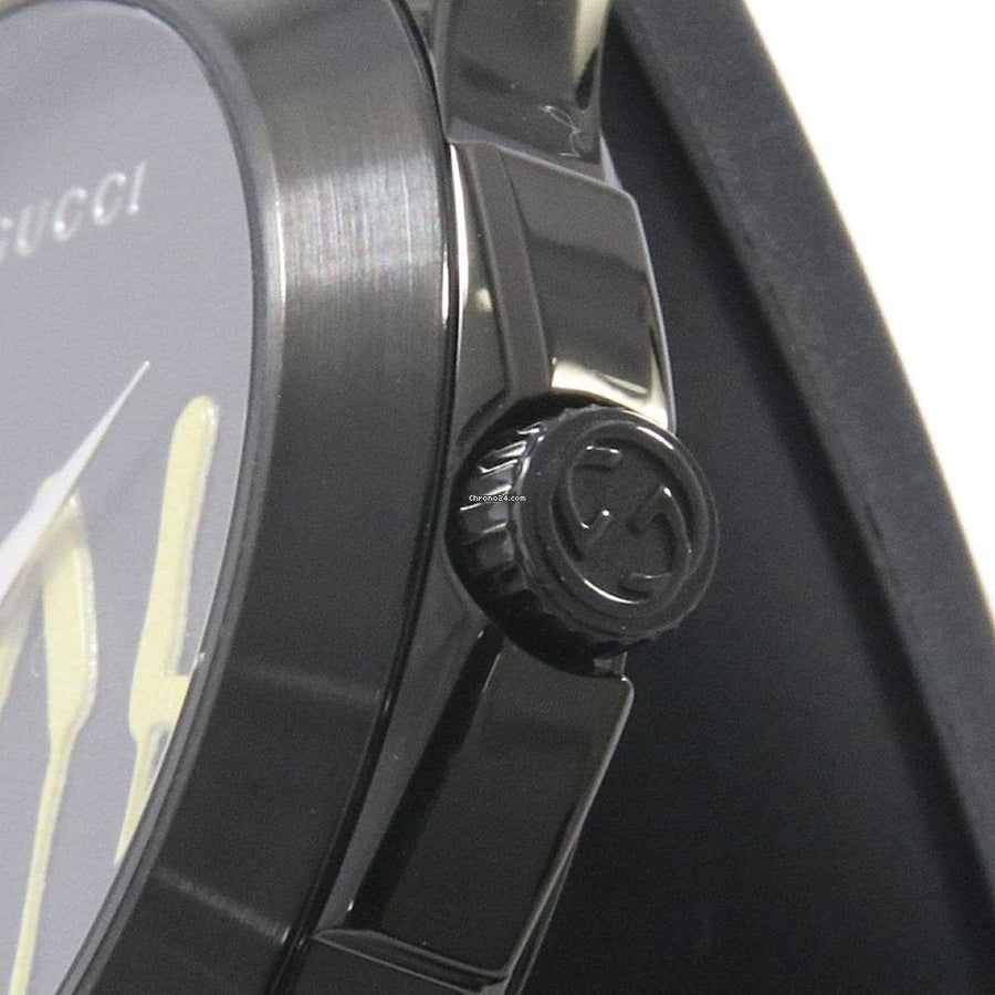 Gucci G Timeless Ghost Black Dial Black Rubber Strap Unisex Watch - YA1264017