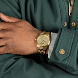 Gucci G Timeless Gold Dial Gold Steel Strap Unisex Watch - YA126461