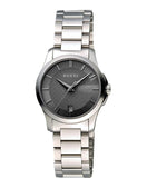 Gucci G Timeless Grey Dial Silver Steel Strap Watch For Women - YA126522
