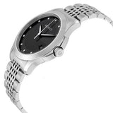 Gucci G Timeless Diamonds Black Dial Silver Steel Strap Watch For Men - YA126405