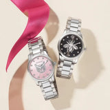 Gucci G Timeless Quartz Diamonds Black Dial Silver Steel Strap Watch For Women - YA1265024