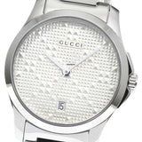 Gucci G Timeless Quartz Silver Dial Silver Steel Strap Watch For Women - YA126551