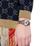 Gucci G Timeless Quartz Silver Dial Two Tone Steel Strap Watch For Women - YA126596