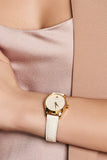 Gucci G Timeless Quartz White Dial White Leather Strap Watch For Women - YA126580A