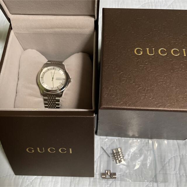 Gucci G Timeless Silver Dial Silver Steel Strap Watch For Men - YA126401