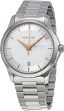 Gucci G Timeless Silver Dial Silver Steel Strap Unisex Watch - YA126442