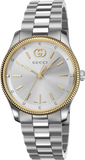 Gucci G Timeless Quartz Silver Dial Two Tone Steel Strap Watch for Women - YA1265063