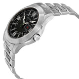 Gucci G Timeless Black Dial Silver Steel Strap Watch For Men - YA126201