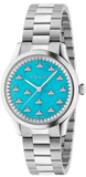 Gucci G Timeless Quartz Turquoise Dial Silver Steel Strap Unisex Watch - YA1265044