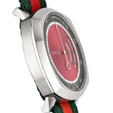 Gucci Grip Quartz Chronograph Red Dial Two Tone NATO Strap Watch for Men - YA157304