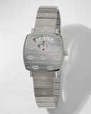 Gucci Grip Quartz Silver Dial Silver Steel Strap Watch For Men - YA157501