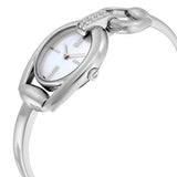 Gucci Horsebit Collection Diamonds Mother of Pearl White Dial Silver Steel Strap Watch For Women - YA139504