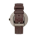 Gucci Interlocking G 18K Gold Black Dial Brown Leather Strap Watch For Women - YA133304