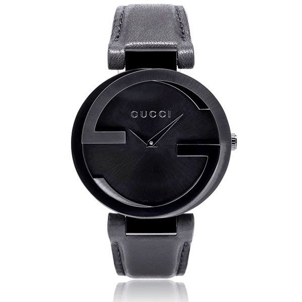 Gucci Interlocking G Black Dial Watch For Women - YA133302