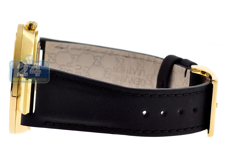 Gucci Interlocking G Grammy Special Edition Black Dial Black Leather Strap Watch for Women - YA1333121