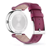 Gucci Interlocking G Quartz Pink Dial Pink Leather Strap Watch For Women - YA133321