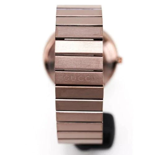 Gucci Interlocking G Quartz Brown Dial Brown Steel Strap Watch for Women -  YA133317