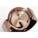 Gucci Interlocking G Quartz Brown Dial Brown Steel Strap Watch for Women -  YA133317