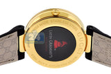 Gucci Interlocking G Grammy Special Edition Black Dial Black Leather Strap Watch for Women - YA133312