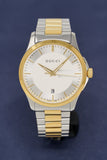 Gucci G Timeless Silver Dial Two Tone Steel Strap Watch For Men - YA126474