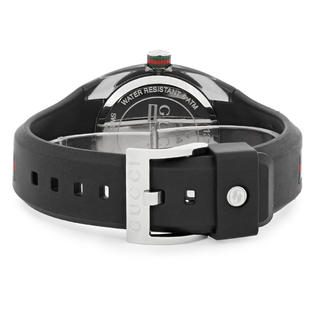 Gucci Sync Quartz Black Dial Black Rubber Strap Watch For Men - YA137301