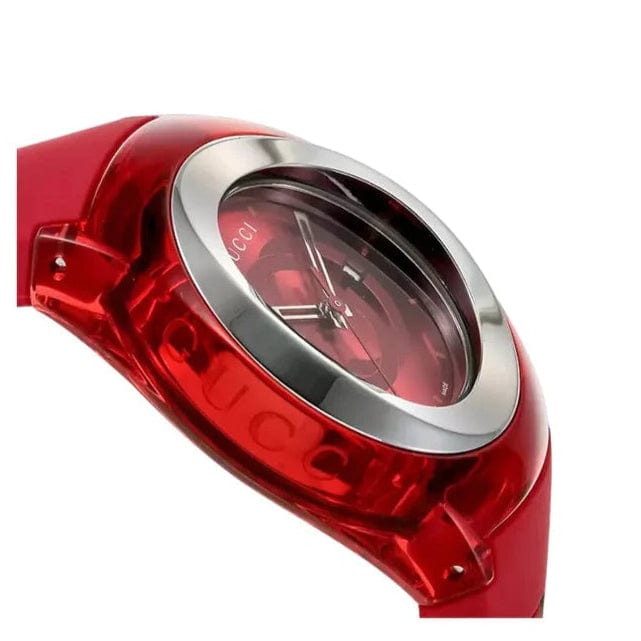 Gucci Sync XXL Quartz Red Dial Red Rubber Strap Unisex Watch -  YA137103